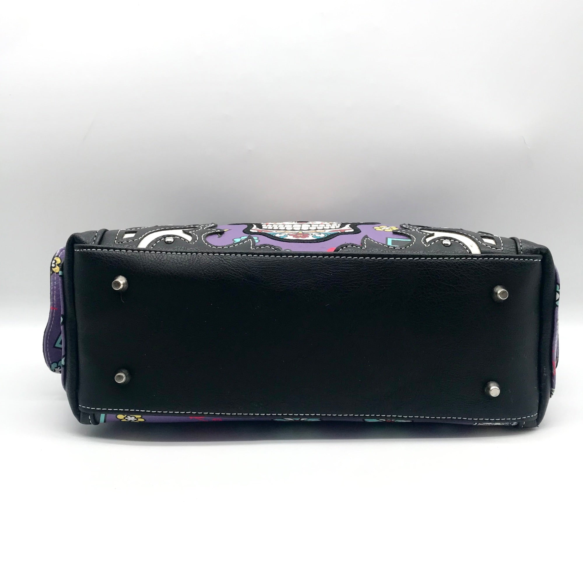 Cowgirl Trendy Purple Sugar Skull Shoulder Bag