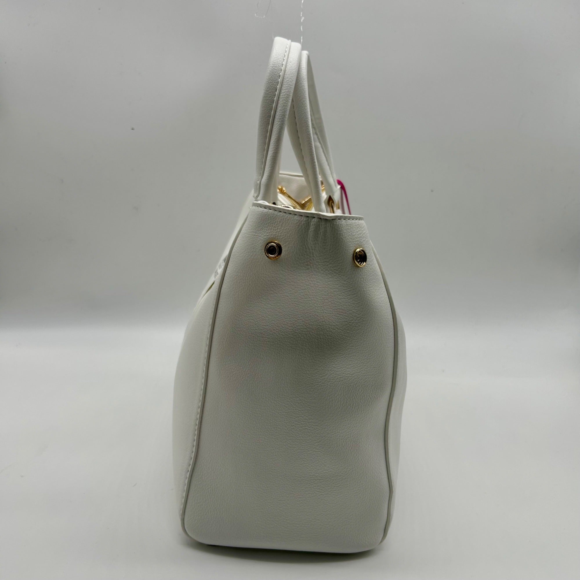 On 34th Bright White Faux Leather Robbinn Medium Satchel Bag