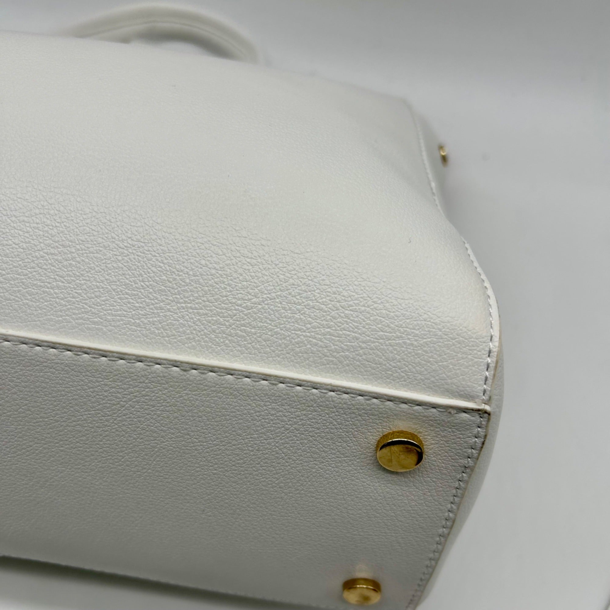 On 34th Bright White Faux Leather Robbinn Medium Satchel Bag