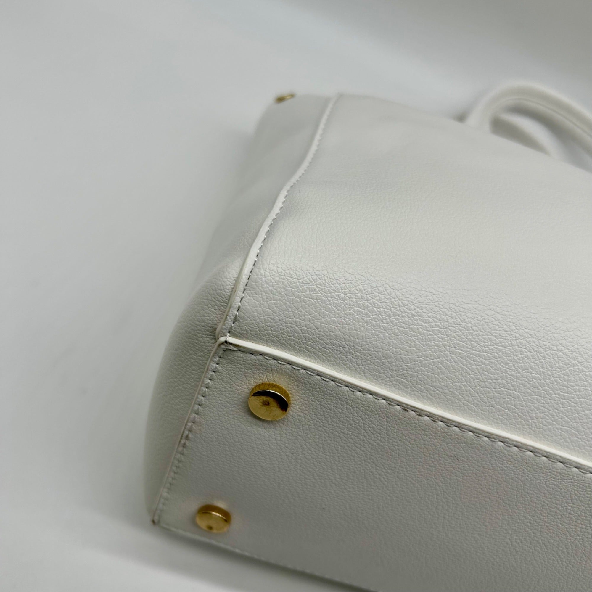 On 34th Bright White Faux Leather Robbinn Medium Satchel Bag
