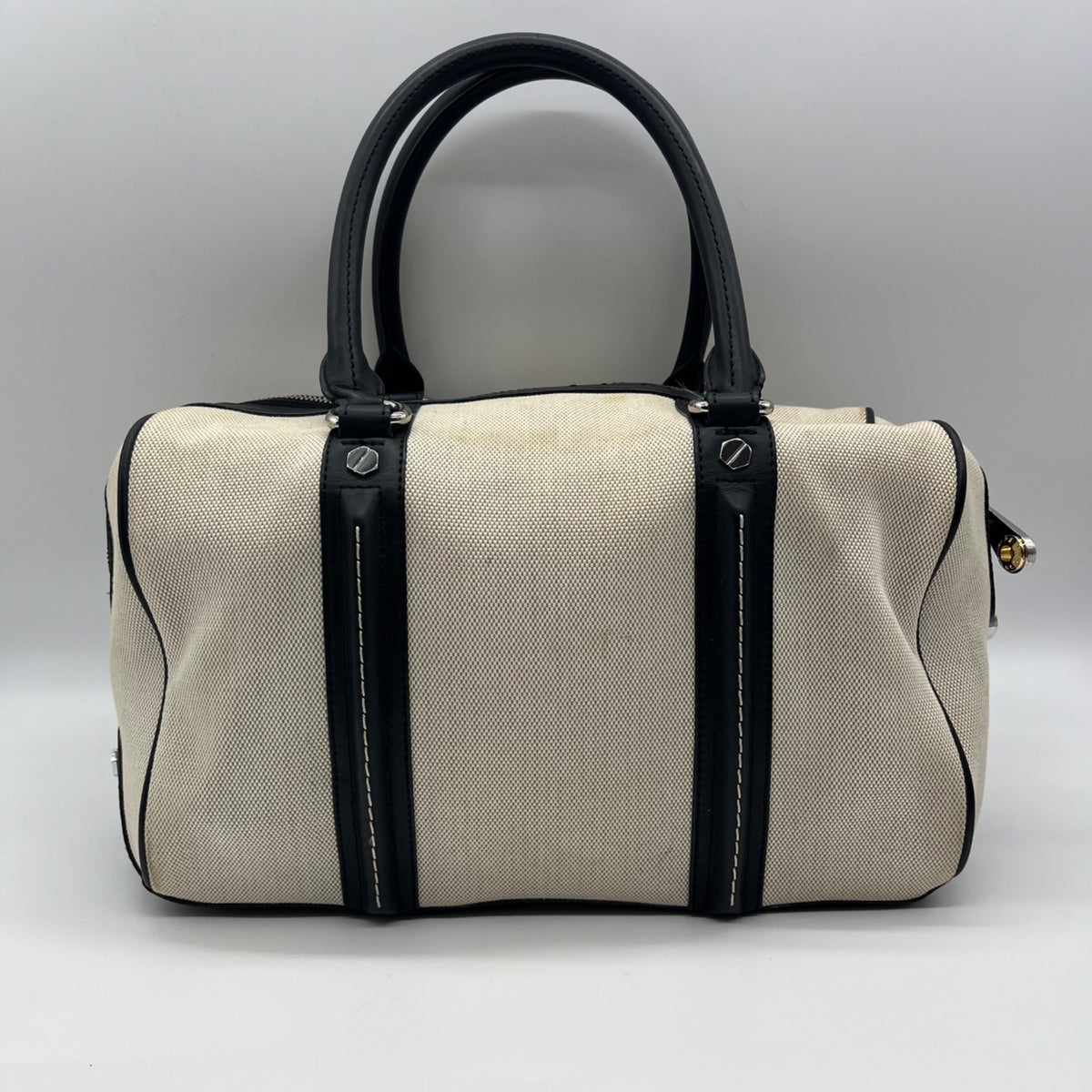 Herni Bendel Beige Weekender Satchel Bag