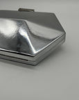Nina Silver Faux Leather Metallic Crossbody/Clutch