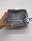 Nina Silver Faux Leather Metallic Crossbody/Clutch