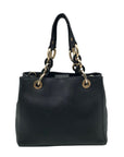 Michael Kors Black Saffiano Leather Cynthia Convertible Satchel Bag