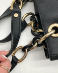 Michael Kors Black Saffiano Leather Cynthia Convertible Satchel Bag
