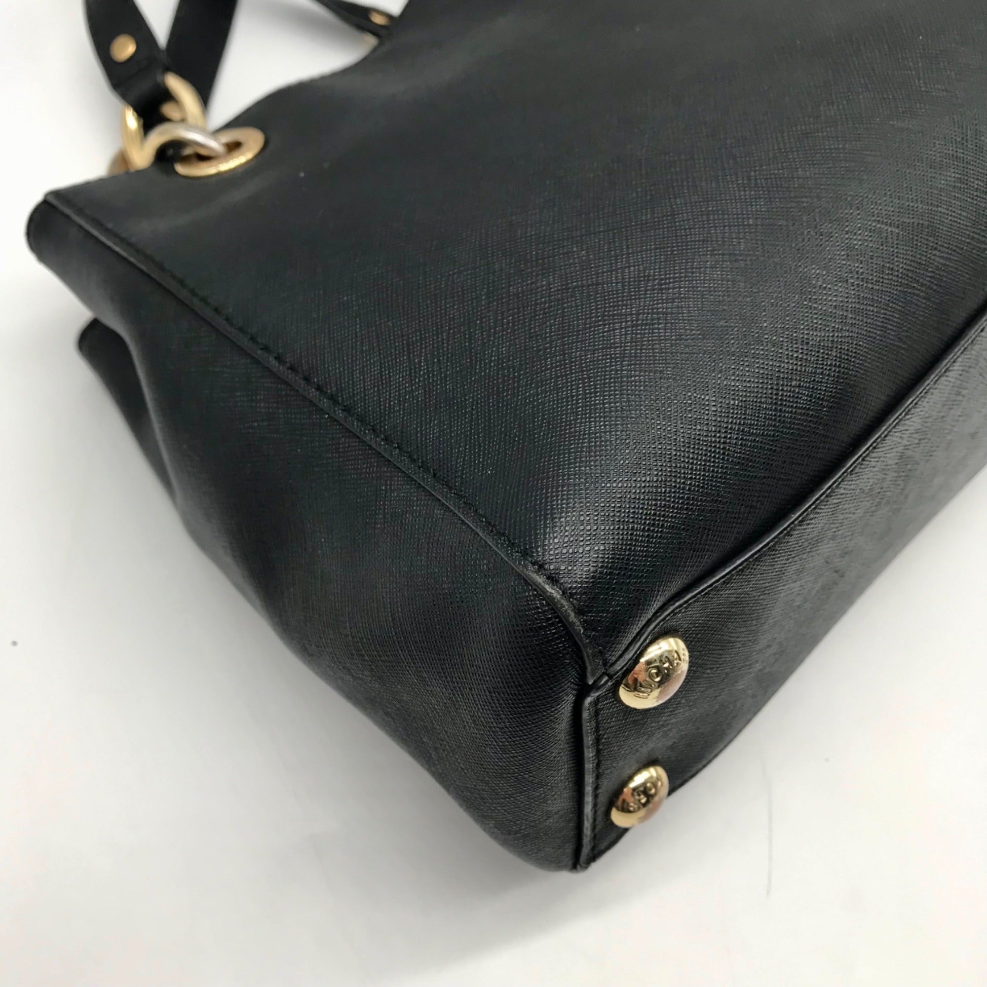 Michael Kors Black Saffiano Leather Cynthia Convertible Satchel Bag