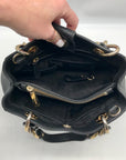 Michael Kors Black Saffiano Leather Cynthia Convertible Satchel Bag