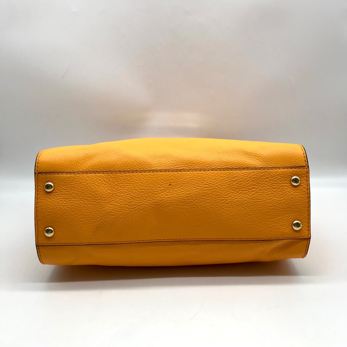 Michael Kors Orange Leather East West Hamilton Satchel Bag