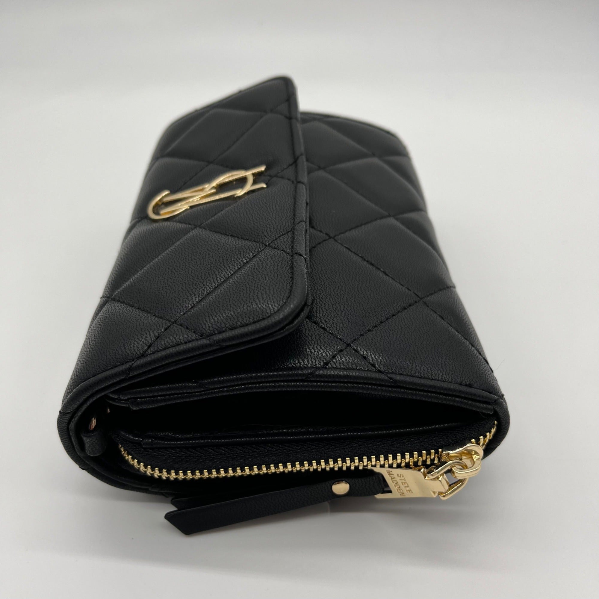 Steve Madden Black Quilted Crossbody Bag