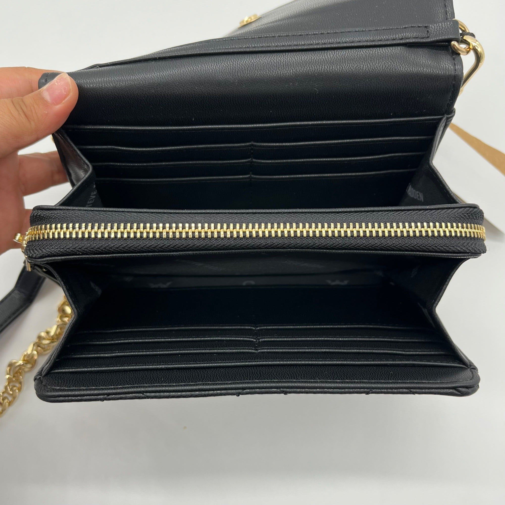 Steve Madden Black Quilted Crossbody Bag