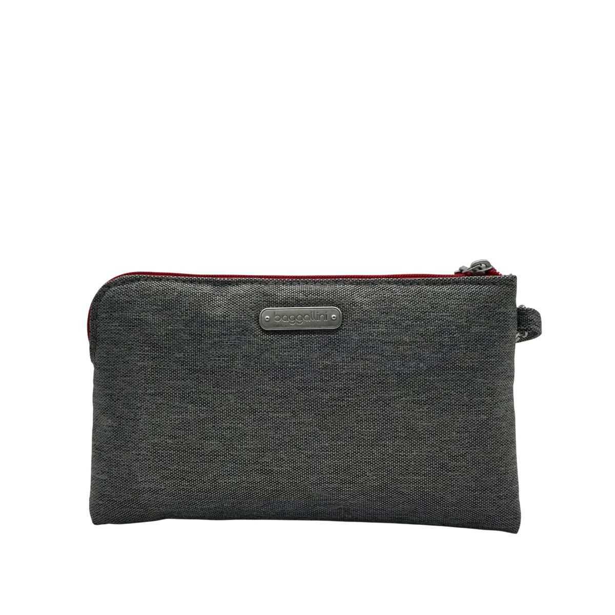Baggallini Grey Fabric RFID Blocking Wristlet
