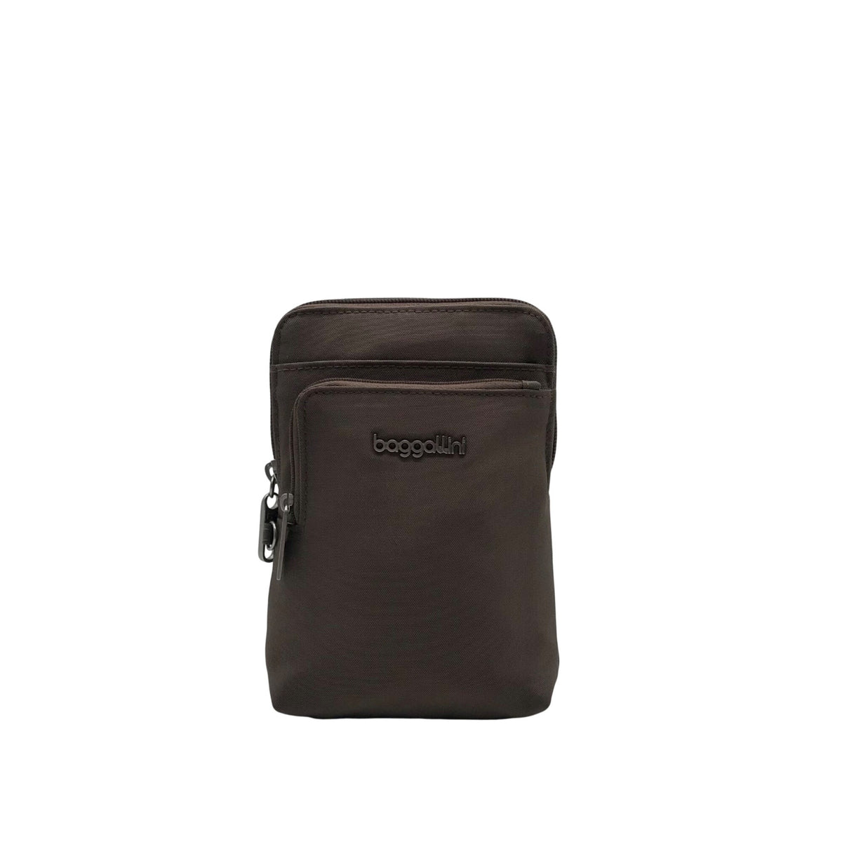 Baggallini Pale Brown Nylon Slim Crossbody Bag