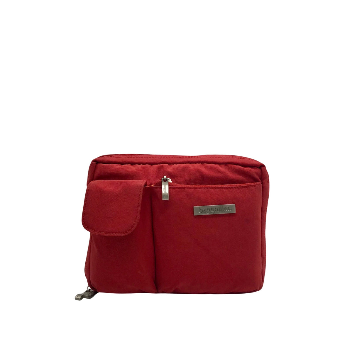 Baggallini Red Nylon Multi-Pocket Crossbody Bag
