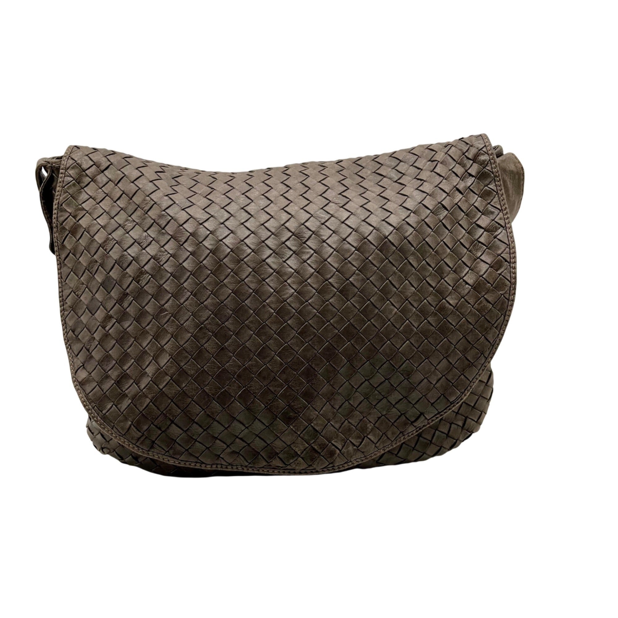 Bags By Mimi Grey Woven Leather Bag