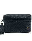 Bally Black Leather Quilted Lambskin Belt Bag