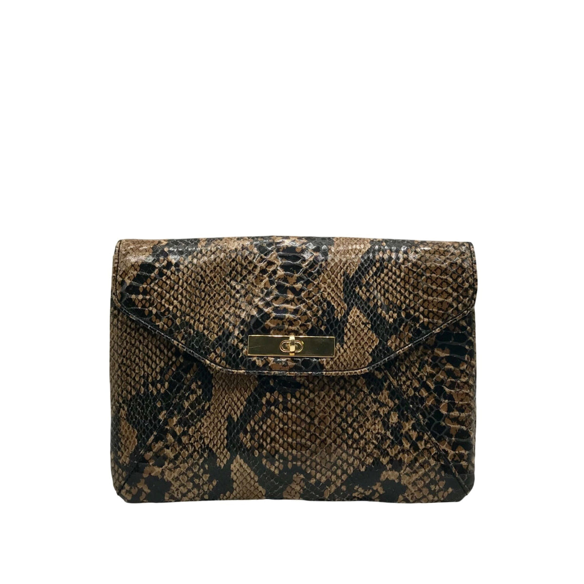 Banana Republic Faux Snakeskin Envelope Shoulder Bag