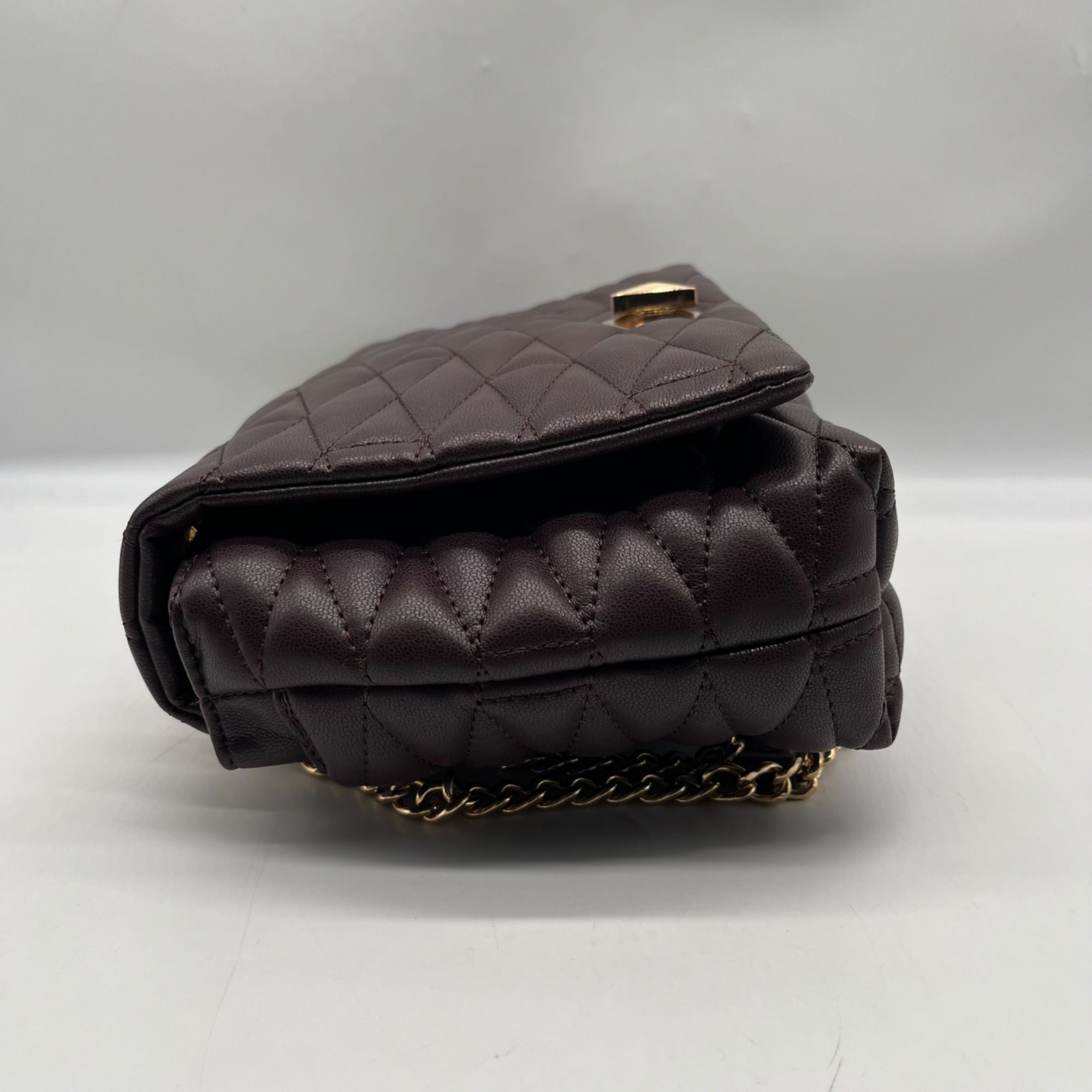 I.N.C. International Concepts Purple Faux Leather Soft Ajae Quilted Shoulder Bag