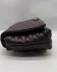 I.N.C. International Concepts Purple Faux Leather Soft Ajae Quilted Shoulder Bag