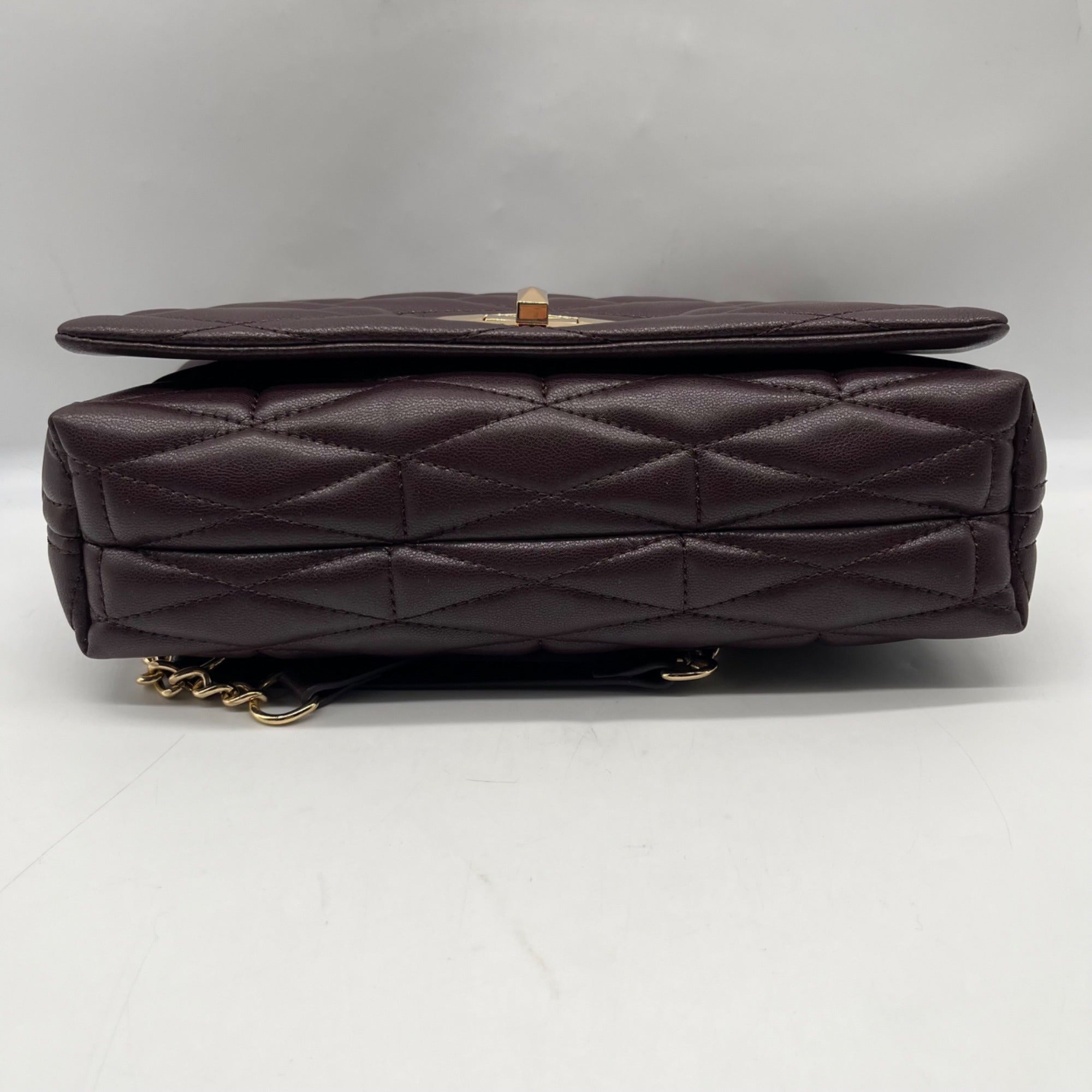 I.N.C. International Concepts Purple Faux Leather Soft Ajae Quilted Shoulder Bag