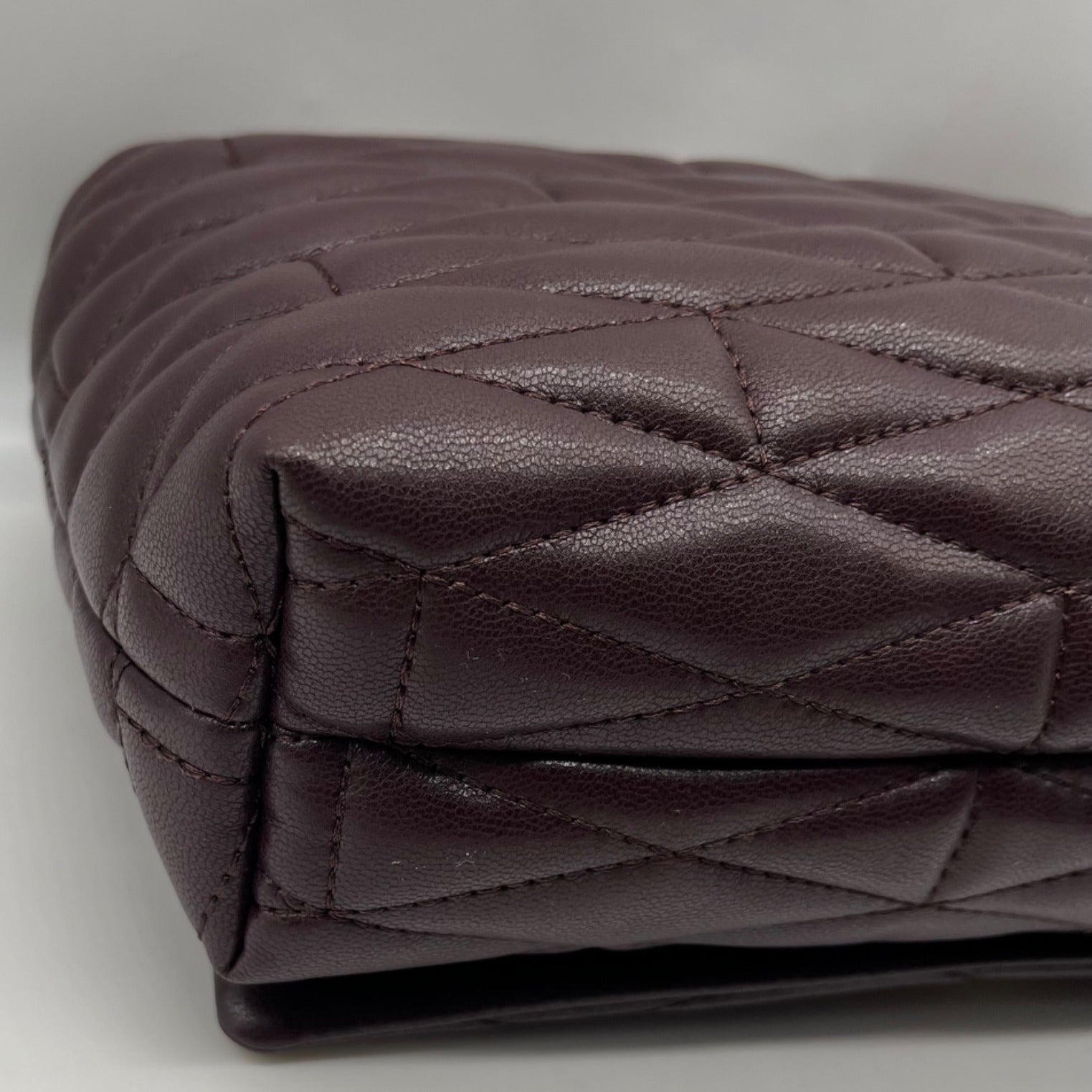 I.N.C. International Concepts Purple Faux Leather Soft Ajae Quilted Shoulder Bag