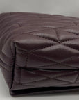 I.N.C. International Concepts Purple Faux Leather Soft Ajae Quilted Shoulder Bag