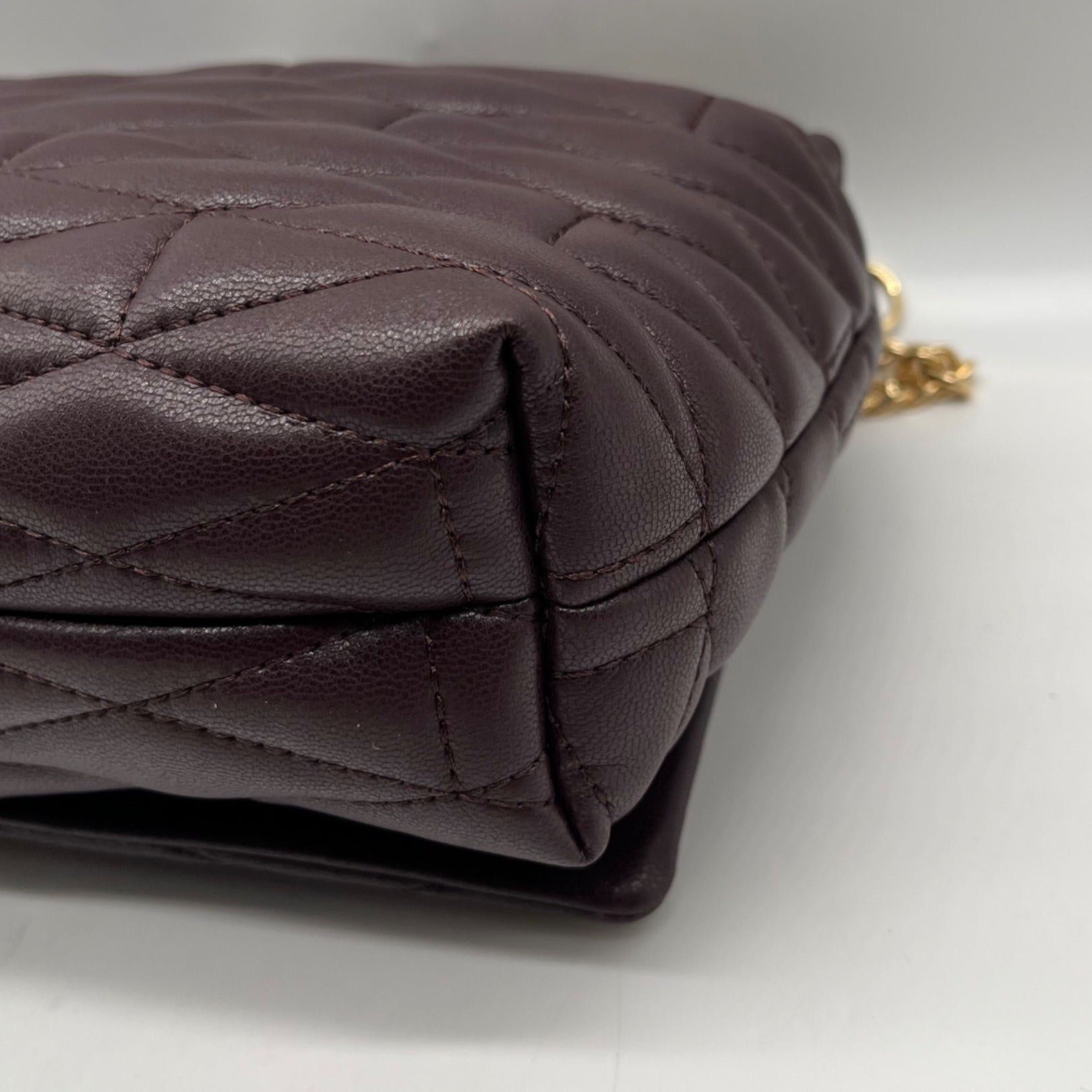 I.N.C. International Concepts Purple Faux Leather Soft Ajae Quilted Shoulder Bag