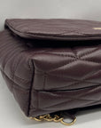 I.N.C. International Concepts Purple Faux Leather Soft Ajae Quilted Shoulder Bag