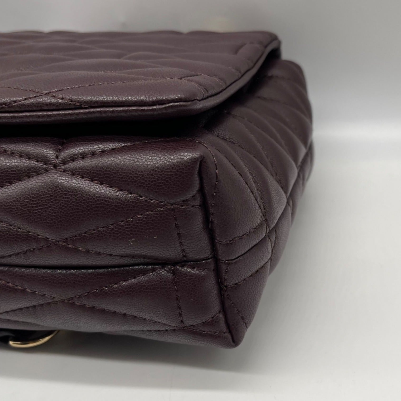 I.N.C. International Concepts Purple Faux Leather Soft Ajae Quilted Shoulder Bag