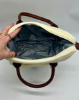 Mickie Beige Fabric Lunch Tote Bag