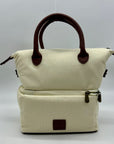 Mickie Beige Fabric Lunch Tote Bag