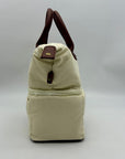 Mickie Beige Fabric Lunch Tote Bag