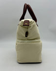 Mickie Beige Fabric Lunch Tote Bag