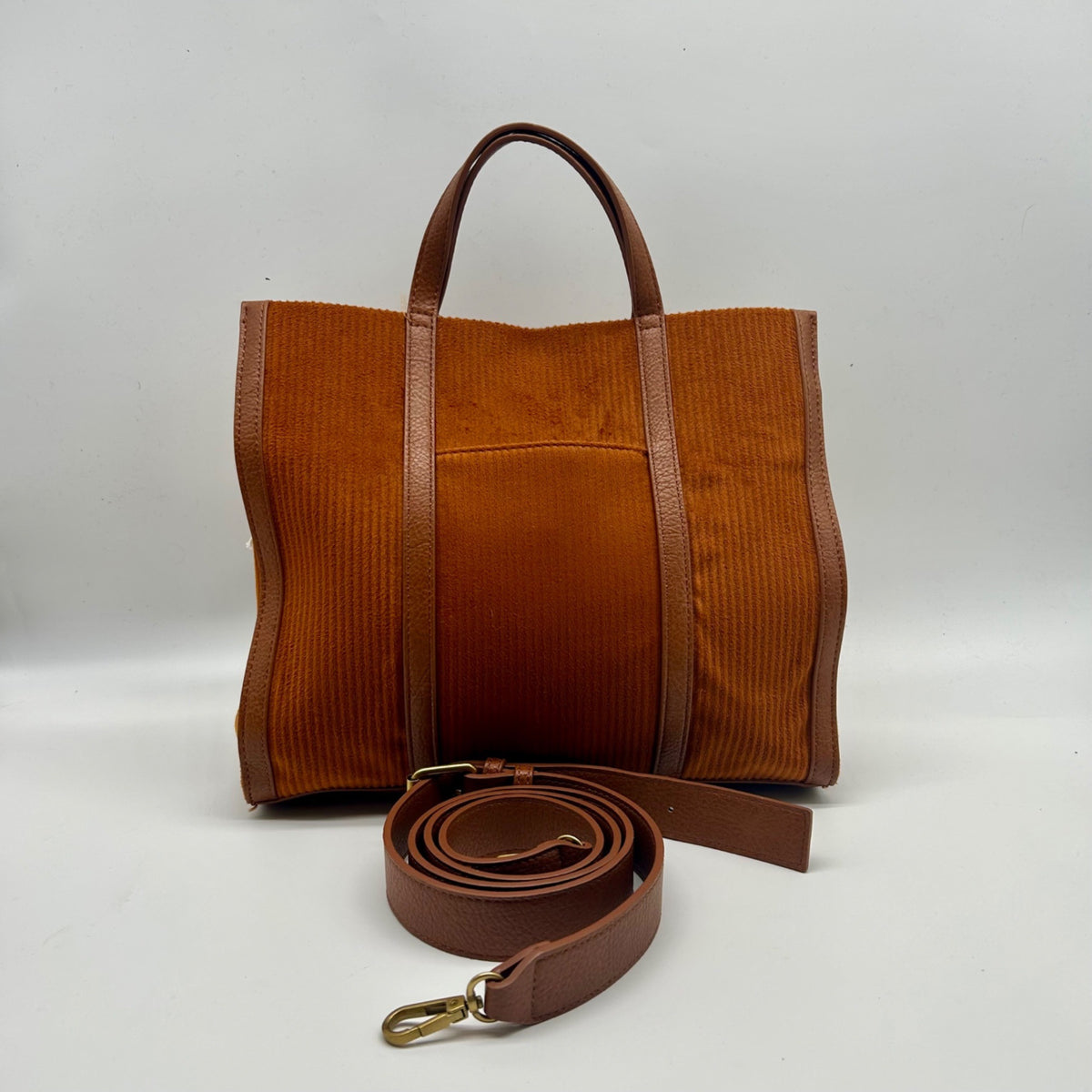 Style &amp; Co Burnt Orange Corduroy Crossbody Bag