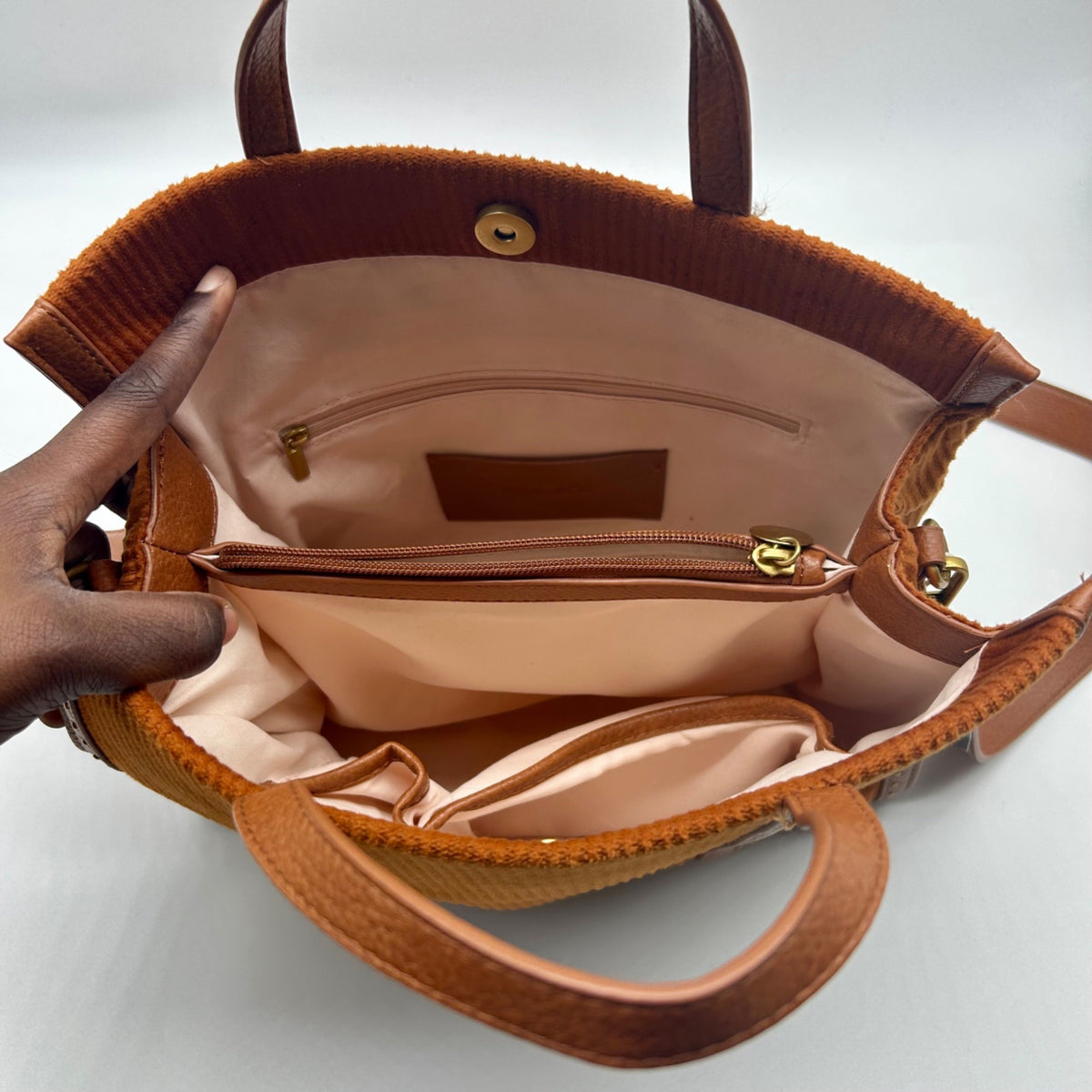 Style &amp; Co Burnt Orange Corduroy Crossbody Bag