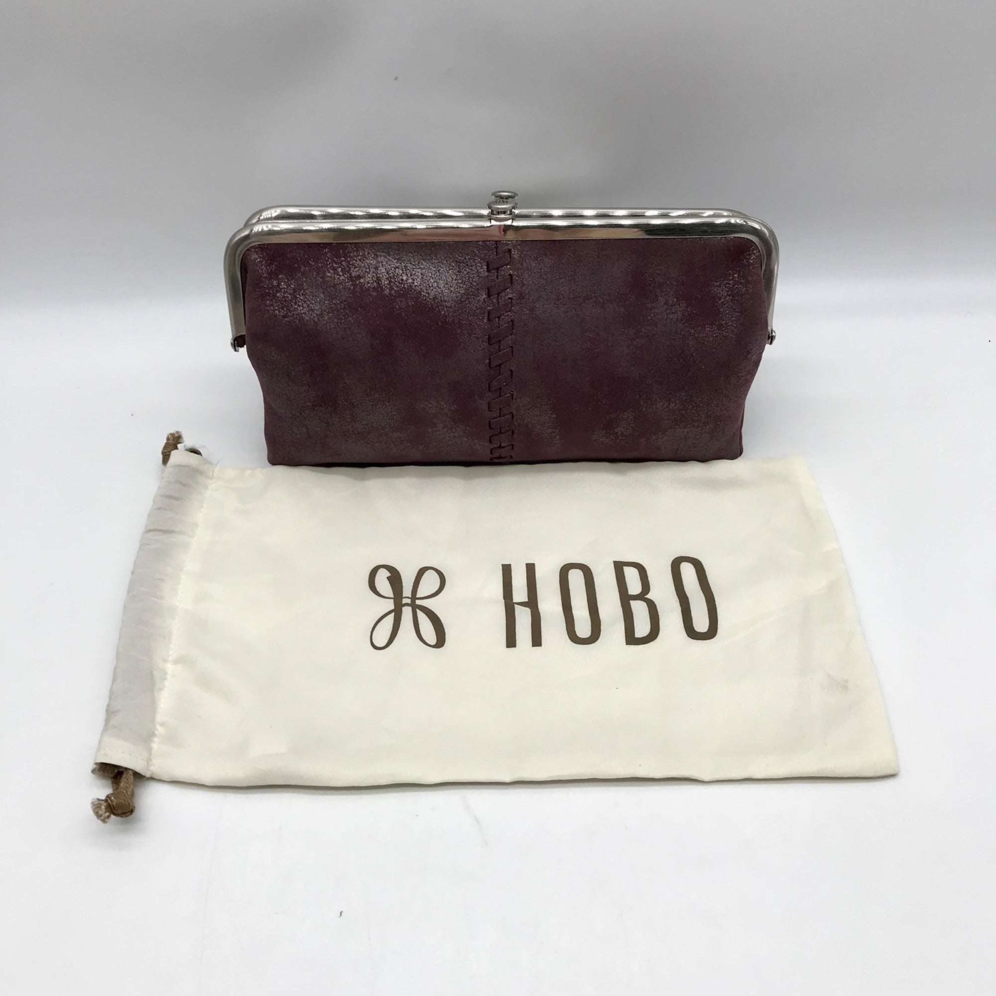 Hobo Purple Leather Lauren Clutch