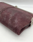 Hobo Purple Leather Lauren Clutch