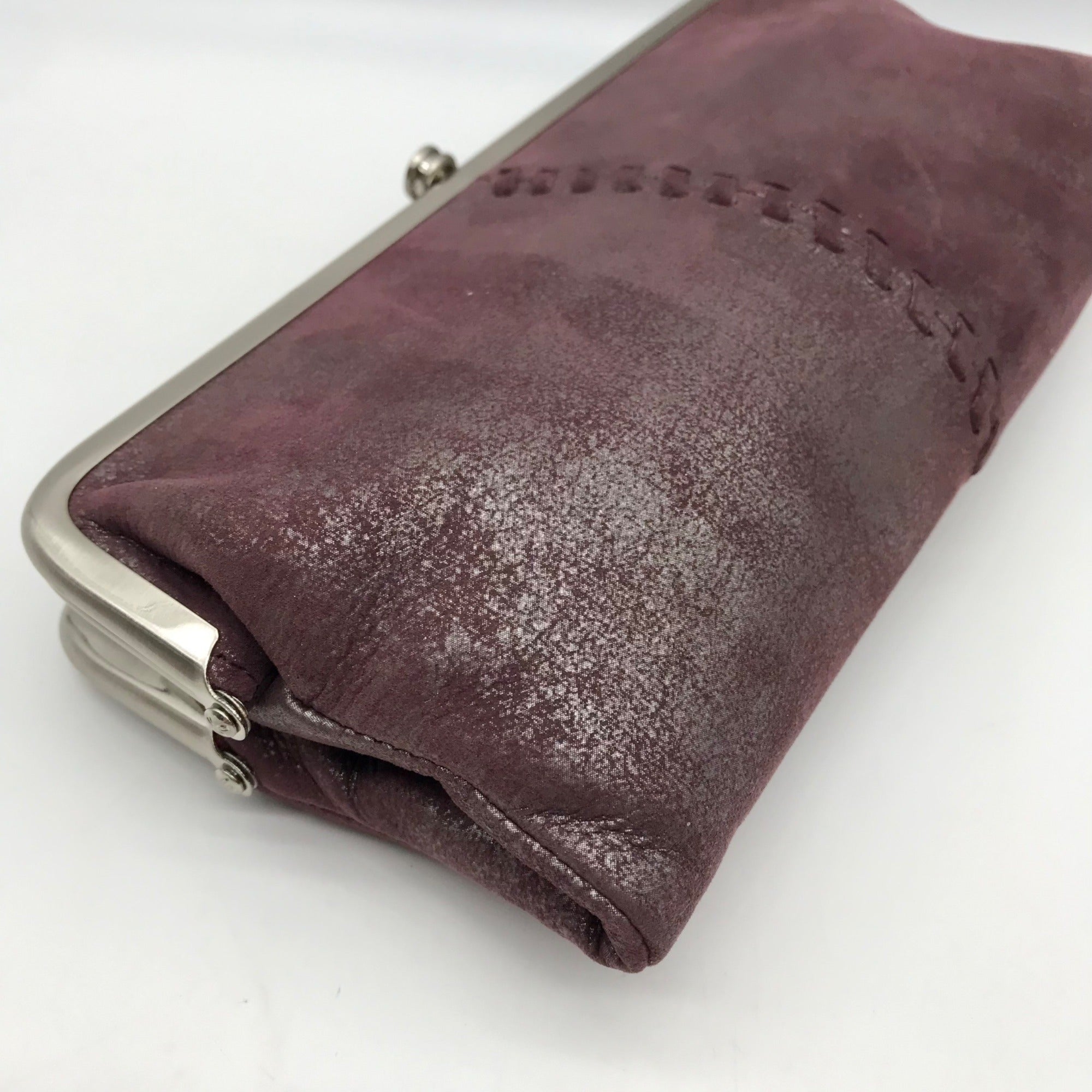 Hobo Purple Leather Lauren Clutch
