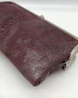 Hobo Purple Leather Lauren Clutch