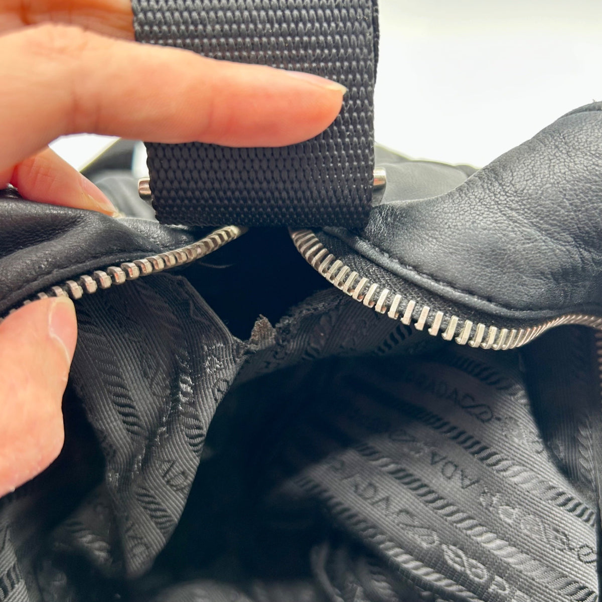 Prada Vintage Black Soft-Leather Multi-Pocket Shoulder Bag