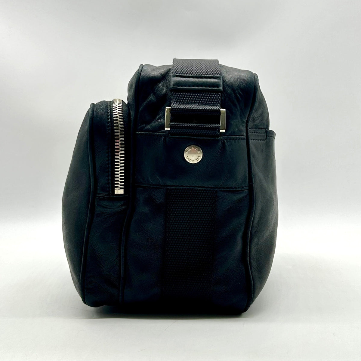 Prada Vintage Black Soft-Leather Multi-Pocket Shoulder Bag