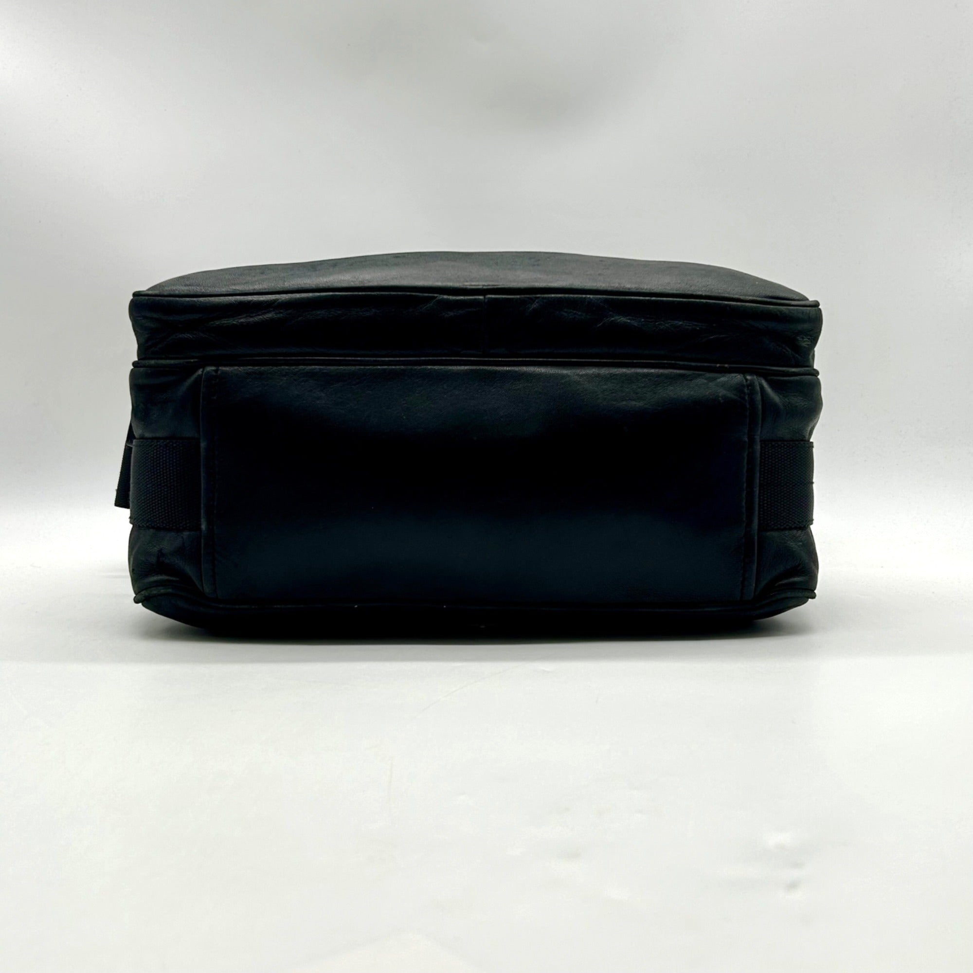 Prada Vintage Black Soft-Leather Multi-Pocket Shoulder Bag
