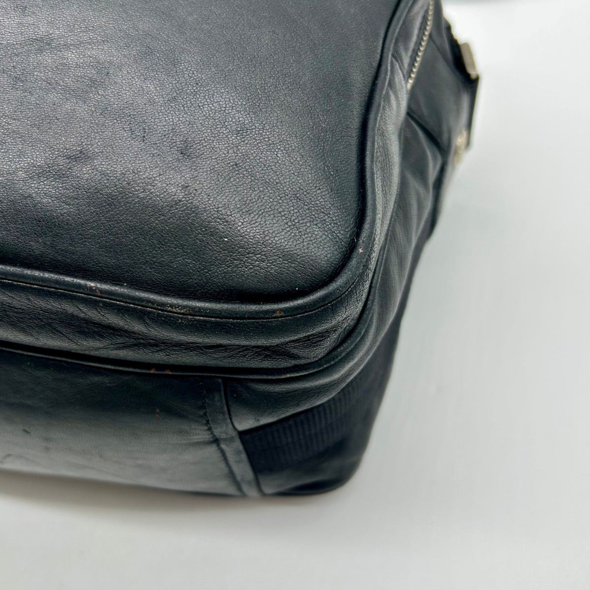 Prada Vintage Black Soft-Leather Multi-Pocket Shoulder Bag