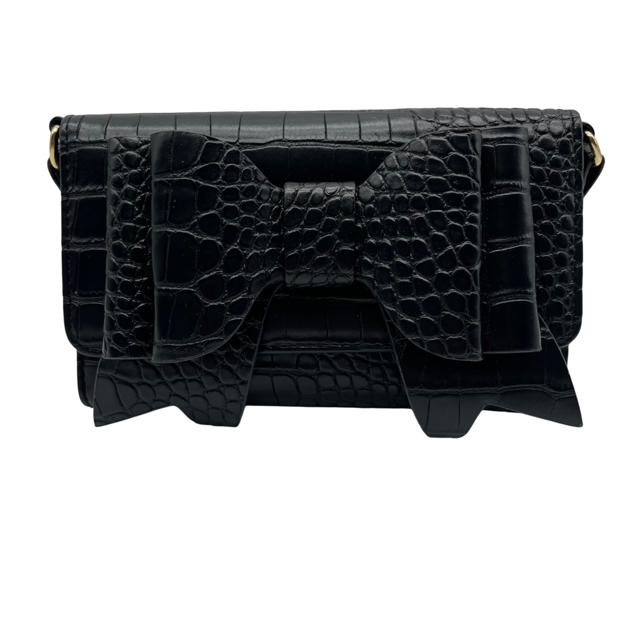 Betsey Johnson Black Faux Leather Wallet Crossbody
