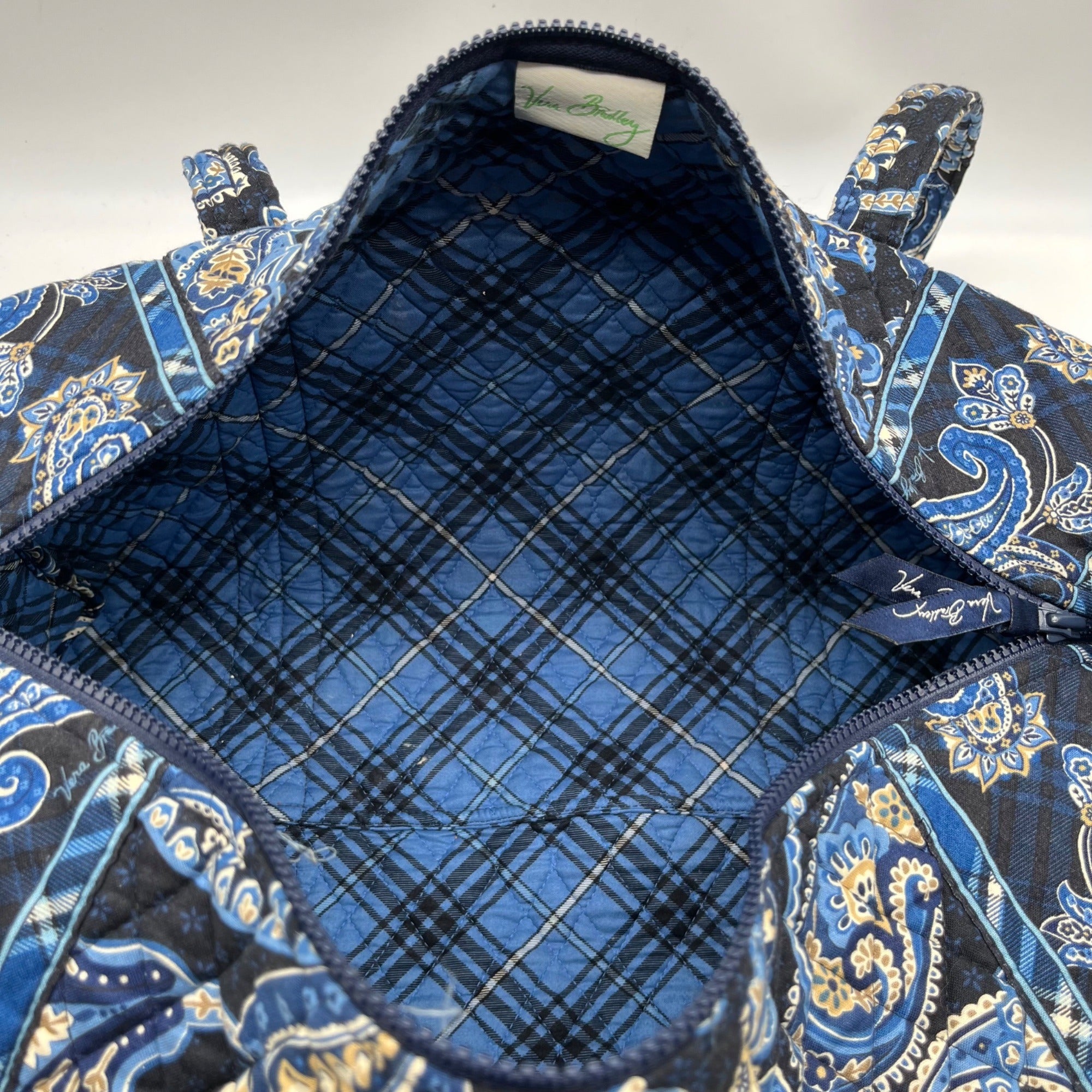 Vera Bradley Navy Blue Windsor Duffle Bag