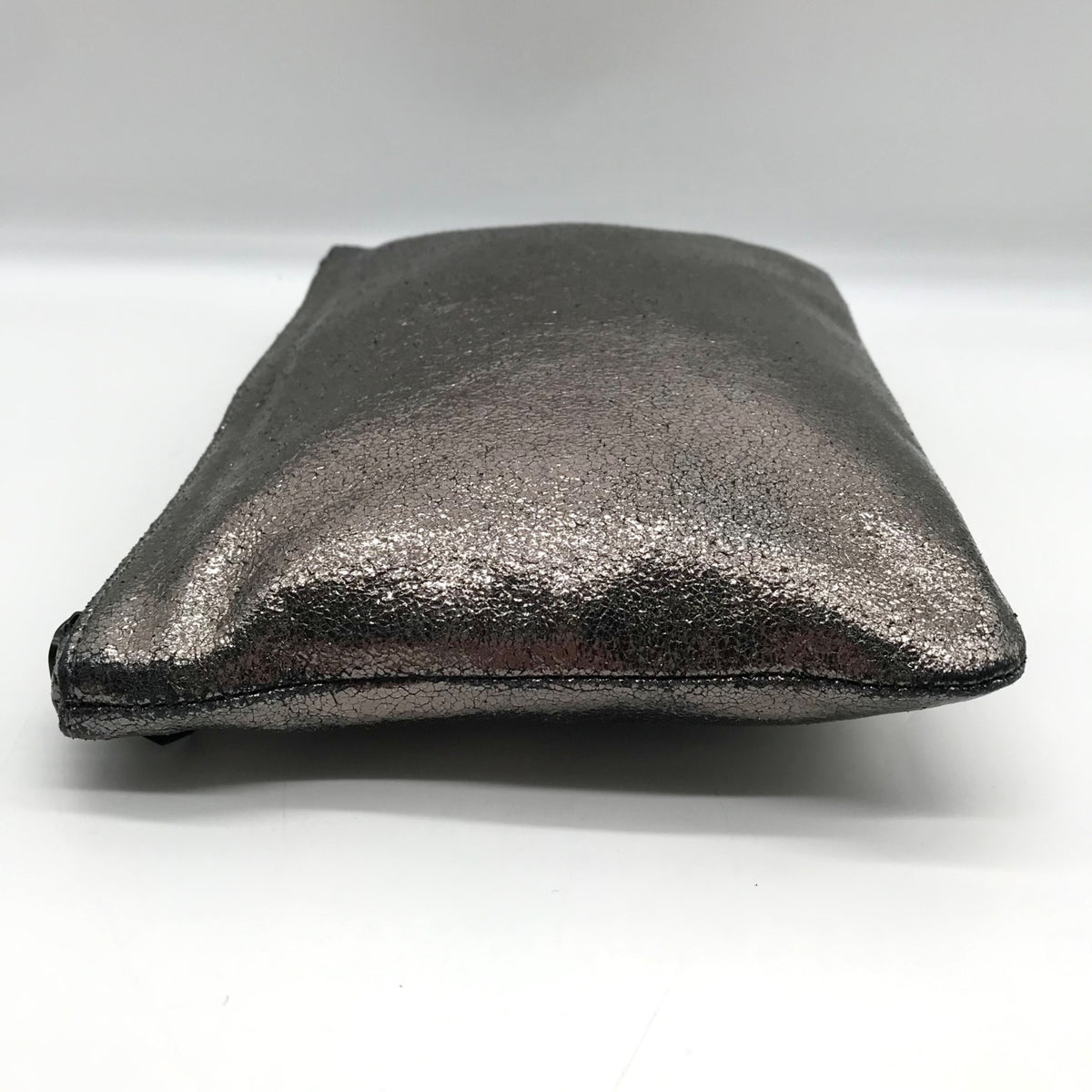 Marc Jacobs Dark Glossy Gray Zip Pouch