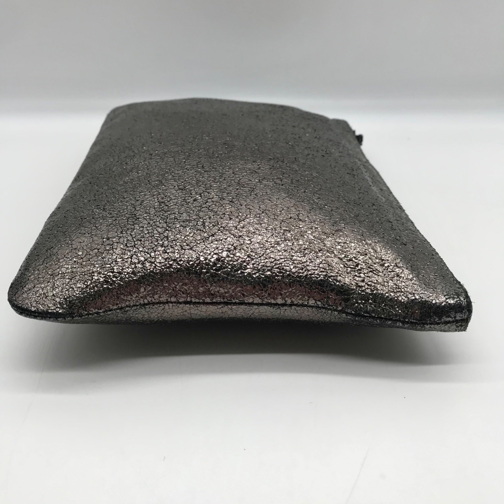 Marc Jacobs Dark Glossy Gray Zip Pouch