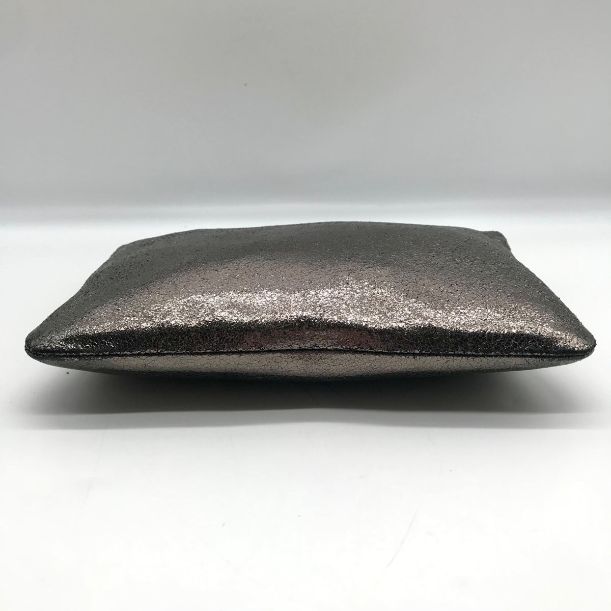 Marc Jacobs Dark Glossy Gray Zip Pouch