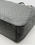 Michael Kors Black Monogram Canvas Jet Set Logo Chain Shoulder Bag