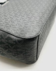 Michael Kors Black Monogram Canvas Jet Set Logo Chain Shoulder Bag