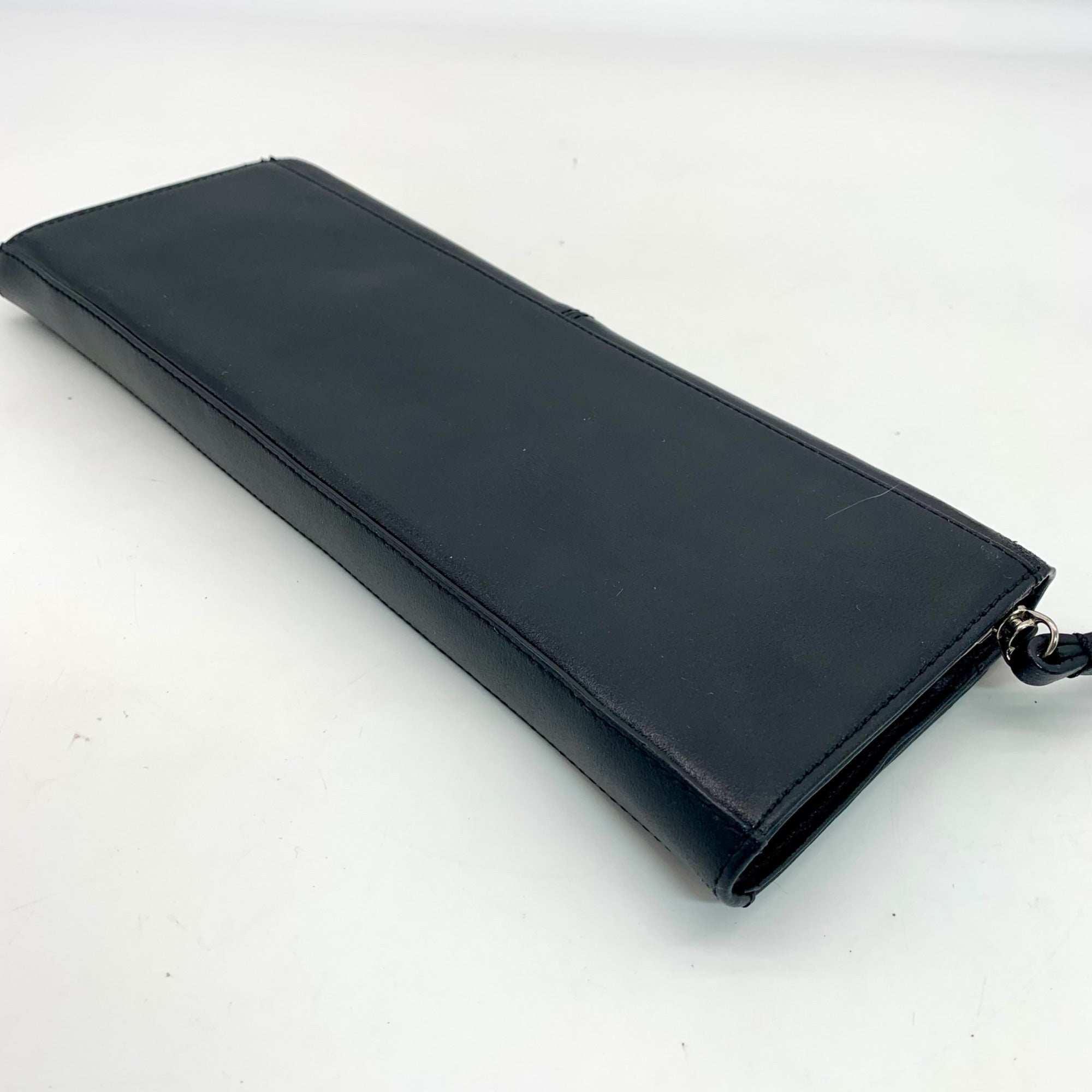 Alfani Black Leather Clutch Wristlet